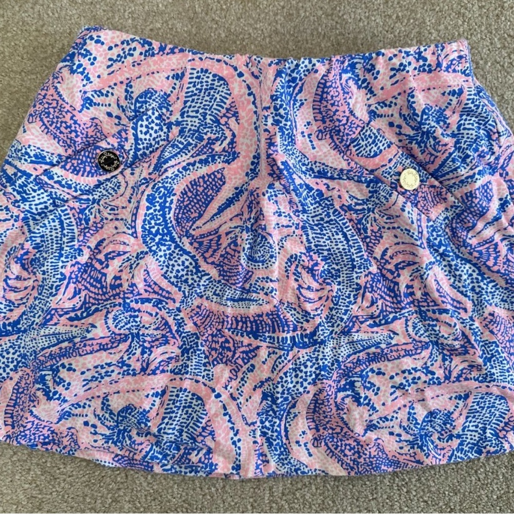 Lily Pulitzer pink and blue tennis skirt with shorts attached size small